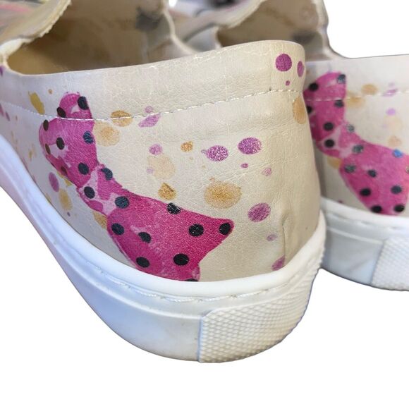 Goby Women's 40/9 Chihuahua 'Lucky Dog' Slip-On Canvas Shoes - Picture 6 of 8